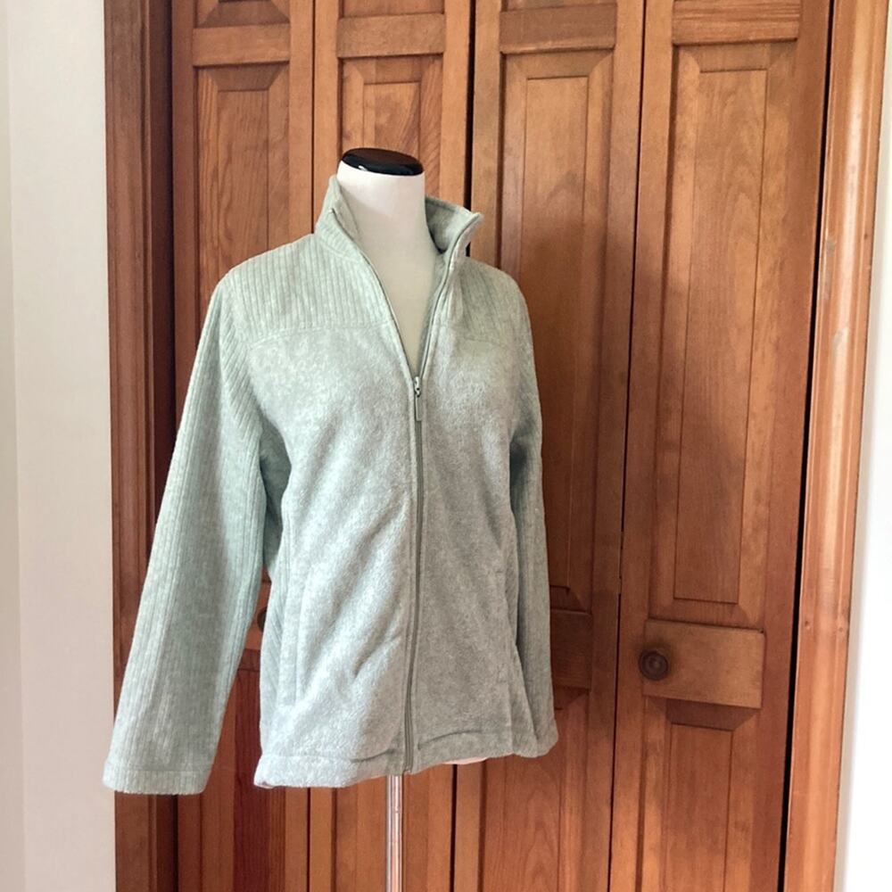 Carolyn Taylor Light Green Zippered Jacket, Size M